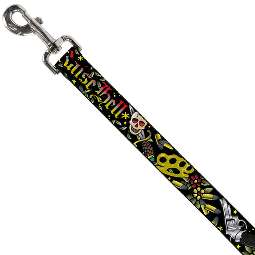 Dog Leash - Born to Raise Hell Black Dog Leashes Buckle-Down   