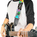 Guitar Strap - Music Skulls Multi Color Guitar Straps Buckle-Down   