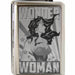 Business Card Holder - LARGE - WONDER WOMAN Pose Stars & Rays Brushed Silver Metal ID Cases DC Comics   