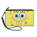 Canvas Zipper Wallet - SMALL - SpongeBob Face CLOSE-UP Yellows Canvas Zipper Wallets Nickelodeon   