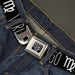 BD Wings Logo CLOSE-UP Full Color Black Silver Seatbelt Belt - Zodiac VIRGO/Symbol Black/White Webbing Seatbelt Belts Buckle-Down   