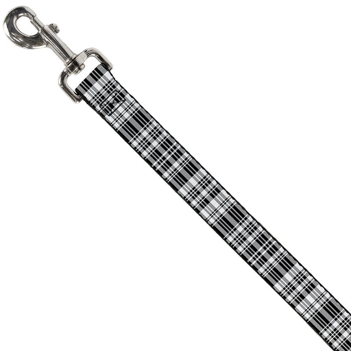 Dog Leash - Plaid Black/White Dog Leashes Buckle-Down   