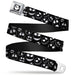 Jack Expression9 Full Color Seatbelt Belt - Jack Outline Expressions Scattered Black/White Webbing Seatbelt Belts Disney   