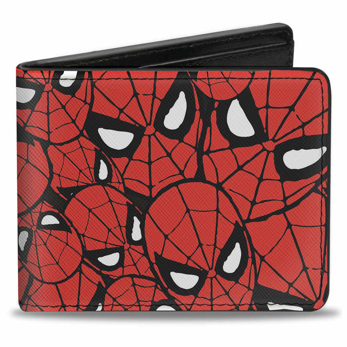 MARVEL COMICS Bi-Fold Wallet - Spider-Man Face Stacked Bi-Fold Wallets Marvel Comics   