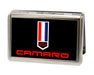 Business Card Holder - LARGE - Camaro Badge FCG Black Red White Blue Metal ID Cases GM General Motors   