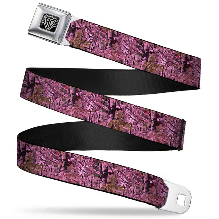 BD Wings Logo CLOSE-UP Full Color Black Silver Seatbelt Belt - Hunting Camo Pinks Webbing Seatbelt Belts Buckle-Down   