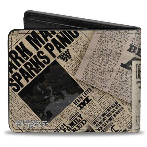 Bi-Fold Wallet - Harry Potter Headlines UNDESIRABLE NO 1 White Black Bi-Fold Wallets The Wizarding World of Harry Potter   