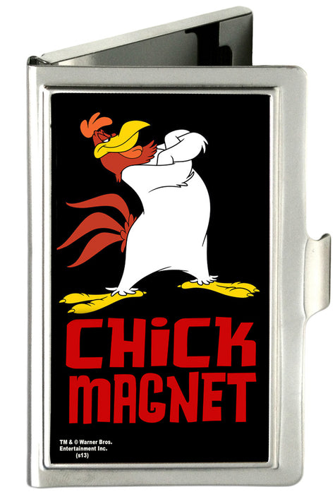 Business Card Holder - SMALL - Foghorn Leghorn CHICK MAGNET Black Red FCG Business Card Holders Looney Tunes   