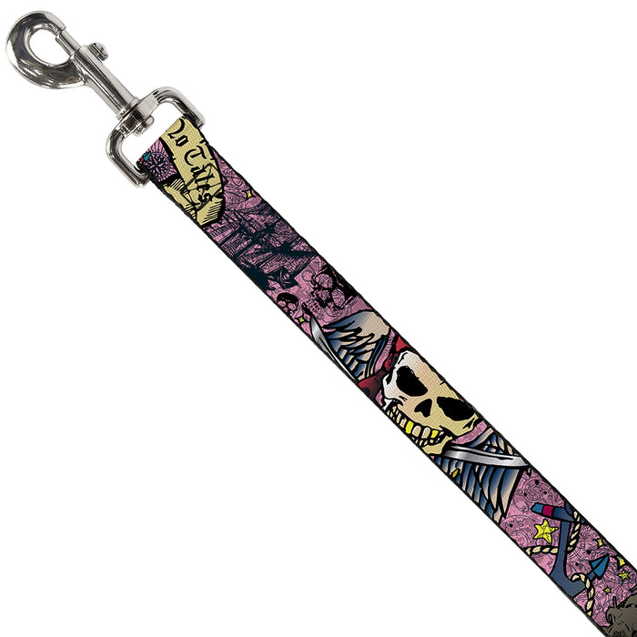 Dog Leash - Dead Men Tell No Tales Pink Dog Leashes Buckle-Down   