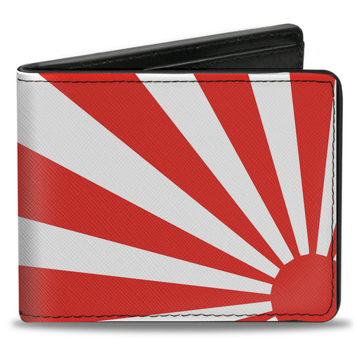 Bi-Fold Wallet - Rising Sun White Red Bi-Fold Wallets Buckle-Down   