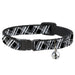 Cat Collar Breakaway - Plaid X2 Black Grays White Breakaway Cat Collars Buckle-Down   