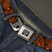 BD Wings Logo CLOSE-UP Full Color Black Silver Seatbelt Belt - Bandana/Skulls Black/Orange Webbing Seatbelt Belts Buckle-Down   