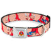 Looney Tunes Logo Full Color White Seatbelt Buckle Collar - Porky Pig Expressions Red Seatbelt Buckle Collars Looney Tunes   