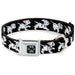 Dalmatian Paw Full Color Black Gray Seatbelt Buckle Collar - Dalmatians Running/Paws Black/Gray/White/Black Seatbelt Buckle Collars Disney   