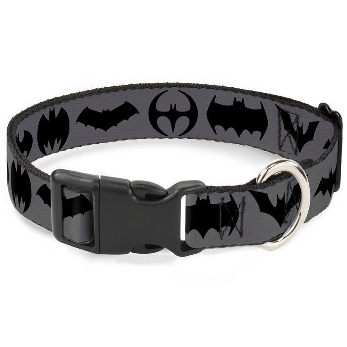 Plastic Clip Collar - Bat Logo Transitions Gray/Black Plastic Clip Collars DC Comics   
