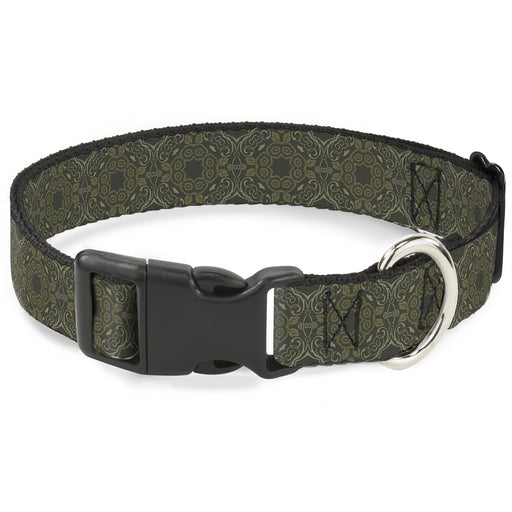 Plastic Clip Collar - Tapestry Charcoal/Olive Plastic Clip Collars Buckle-Down   