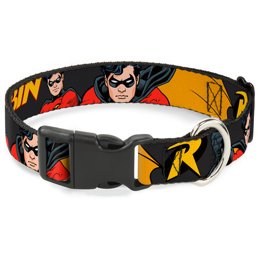 Plastic Clip Collar - ROBIN Red/Black Poses Gray Plastic Clip Collars DC Comics   