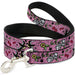 Dog Leash - Lucky CLOSE-UP Pink Dog Leashes Buckle-Down   