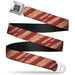 BD Wings Logo CLOSE-UP Full Color Black Silver Seatbelt Belt - Bacon Slices Red Webbing Seatbelt Belts Buckle-Down   