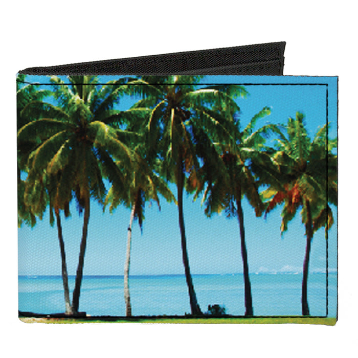 Canvas Bi-Fold Wallet - Landscape Beach Palm Trees Canvas Bi-Fold Wallets Buckle-Down   