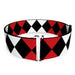 Cinch Waist Belt - Birds of Prey Harley Quinn Diamonds Split White Black Red Black Womens Cinch Waist Belts DC Comics   