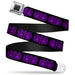 BD Wings Logo CLOSE-UP Full Color Black Silver Seatbelt Belt - BD Skulls w/Wings Black/Purple Webbing Seatbelt Belts Buckle-Down   