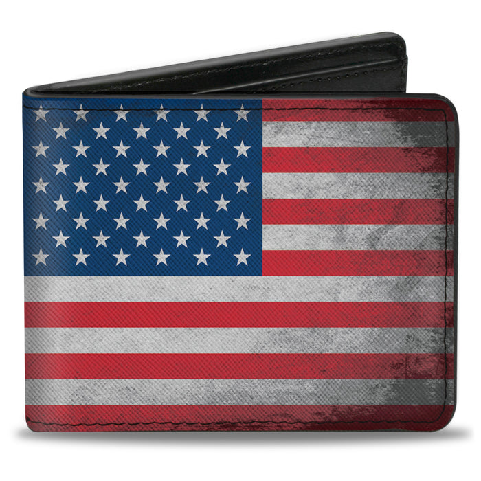 Bi-Fold Wallet - American Flag Distressed Bi-Fold Wallets Buckle-Down   