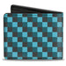 Bi-Fold Wallet - Checker Trio Baby Blue Black Turquoise Bi-Fold Wallets Buckle-Down   