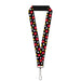 Lanyard - 1.0" - Mickey Mouse Costume Elements Scattered Black Lanyards Disney   