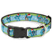 Plastic Clip Collar - Lilo and Stitch Holiday Stitch and Scrump Poses Stripe Green/Blue Plastic Clip Collars Disney   