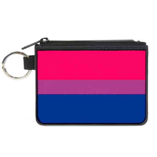 Canvas Zipper Wallet - MINI X-SMALL - Flag Bisexual Pink Purple Blue Canvas Zipper Wallets Buckle-Down   