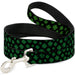 Dog Leash - St. Pat's Clovers Scattered Black/Green Dog Leashes Buckle-Down   
