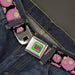 IVADER ZIM Title Logo Green/Pinks Seatbelt Belt - Invader Zim Pigs Scattered Black/Pinks Webbing Seatbelt Belts Nickelodeon   