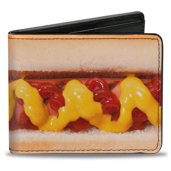 Bi-Fold Wallet - Hot Dog w Mustard & Ketchup Vivid Bi-Fold Wallets Buckle-Down   