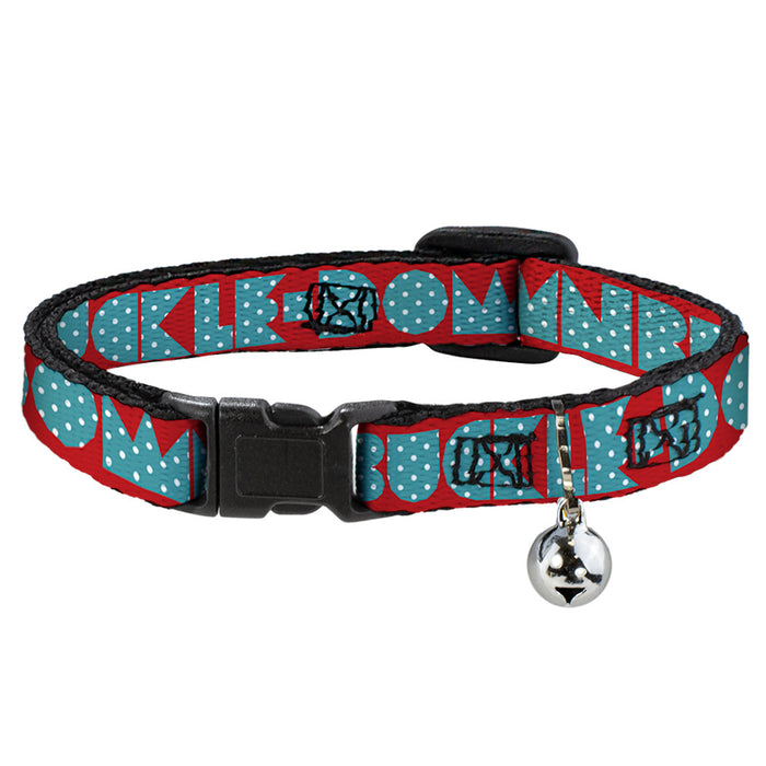 Cat Collar Breakaway - BUCKLE-DOWN Shapes Red Dot Turquoise White Breakaway Cat Collars Buckle-Down   