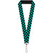 Lanyard - 1.0" - Checker Black Teal Lanyards Buckle-Down   