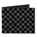 Canvas Bi-Fold Wallet - Checker Weathered2 Black Gray Canvas Bi-Fold Wallets Buckle-Down   
