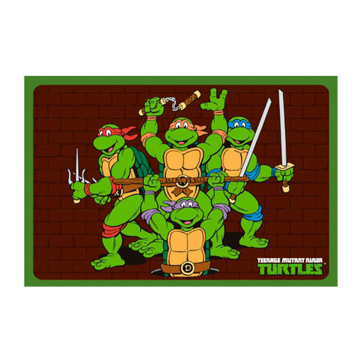 Placemat - Classic Teenage Mutant Ninja Turtles Group Pose Brick Wall Placemats Nickelodeon   