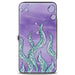 Hinged Wallet - The Little Mermaid Ursula Smiling Sketch Pose Kelp Purples Blues Hinged Wallets Disney   