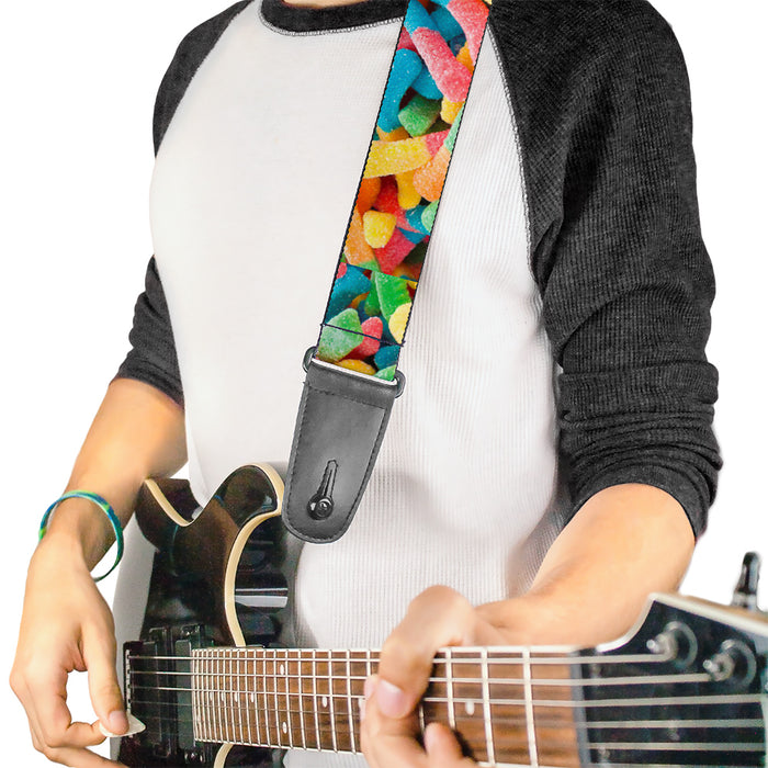 Guitar Strap - Vivid Sour Worms Stacked Guitar Straps Buckle-Down   