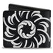 Bi-Fold Wallet - Floral Pinwheel Black White Bi-Fold Wallets Buckle-Down   