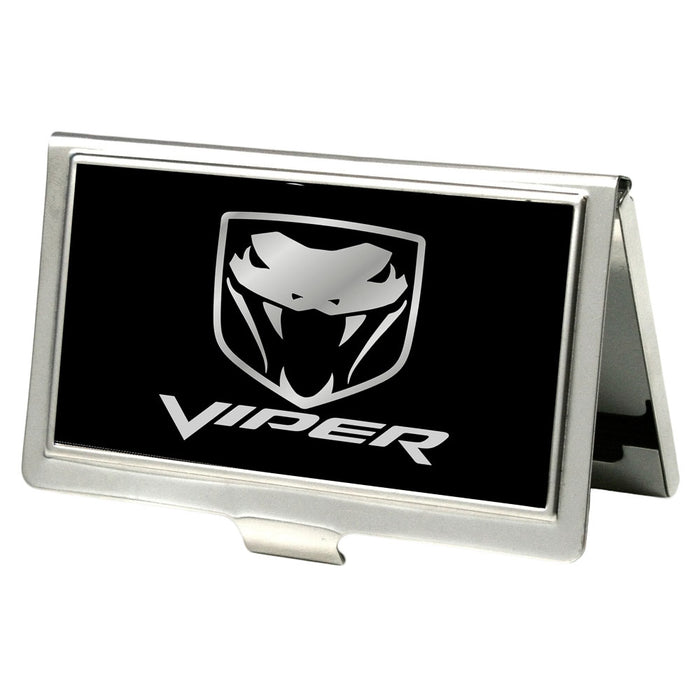 Business Card Holder - SMALL - Dodge Viper Logo FCG Black Silver Business Card Holders Dodge   