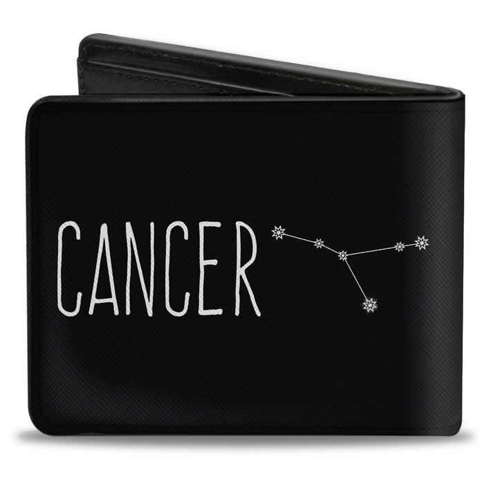 Bi-Fold Wallet - Zodiac CANCER Constellation Black White Bi-Fold Wallets Buckle-Down   