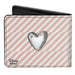 Bi-Fold Wallet - Tinker Bell Sassy Pose2 PIXIE DUST Stripes White Pink Gold Grays Bi-Fold Wallets Disney   