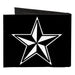 Canvas Bi-Fold Wallet - Nautical Star Black White Canvas Bi-Fold Wallets Buckle-Down   