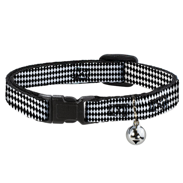 Cat Collar Breakaway - Diamonds Stripe White Black Breakaway Cat Collars Buckle-Down   