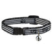 Cat Collar Breakaway - Diamonds Stripe White Black Breakaway Cat Collars Buckle-Down   