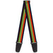 Guitar Strap - Stripes Navy Red Yellow Black White Green Guitar Straps Buckle-Down   
