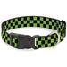 Plastic Clip Collar - Checker Black/Neon Green Plastic Clip Collars Buckle-Down   