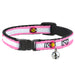 Cat Collar Breakaway - Colorado Flags5 Repeat Light Pink White Pink Yellow Breakaway Cat Collars Buckle-Down   